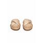 Beige Lambskin Women Sandal