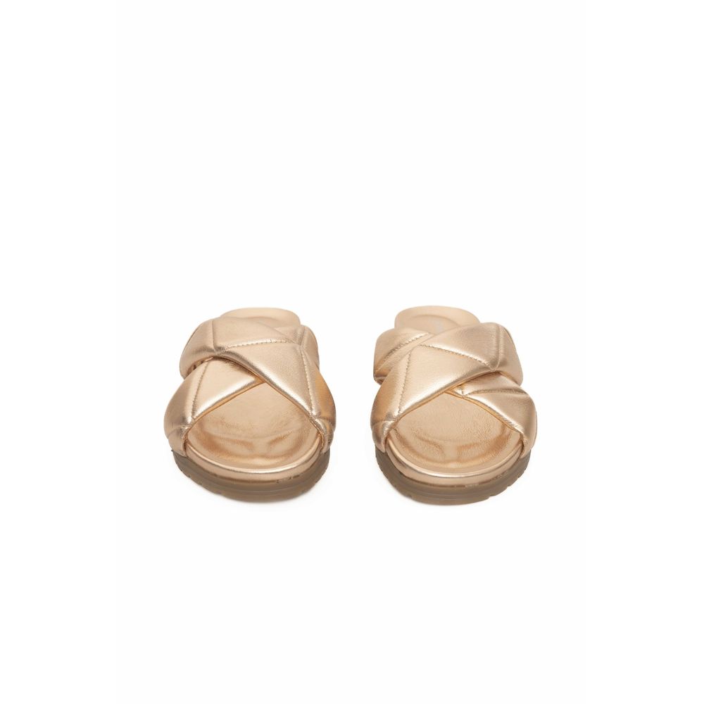 Beige Lambskin Women Sandal