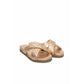 Beige Lambskin Women Sandal