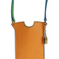 Elegant Leather Phone Cover with Gold Accents