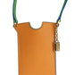 Elegant Leather Phone Cover with Gold Accents