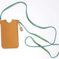 Elegant Leather Phone Cover with Gold Accents