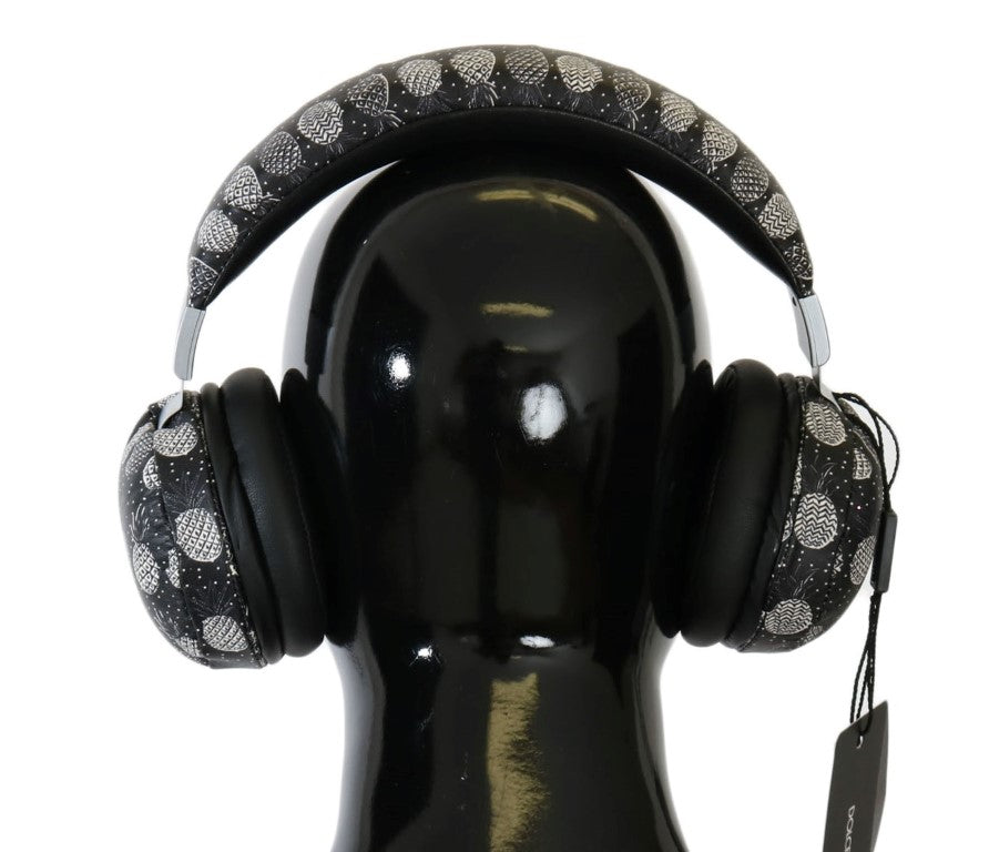 Chic Pineapple Leather Headphones