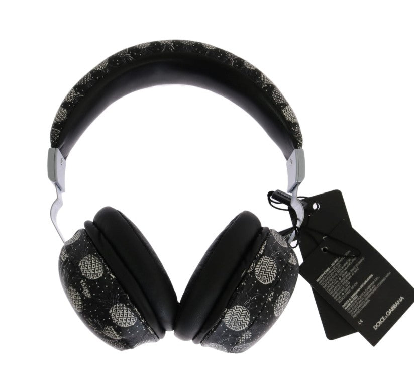 Chic Pineapple Leather Headphones