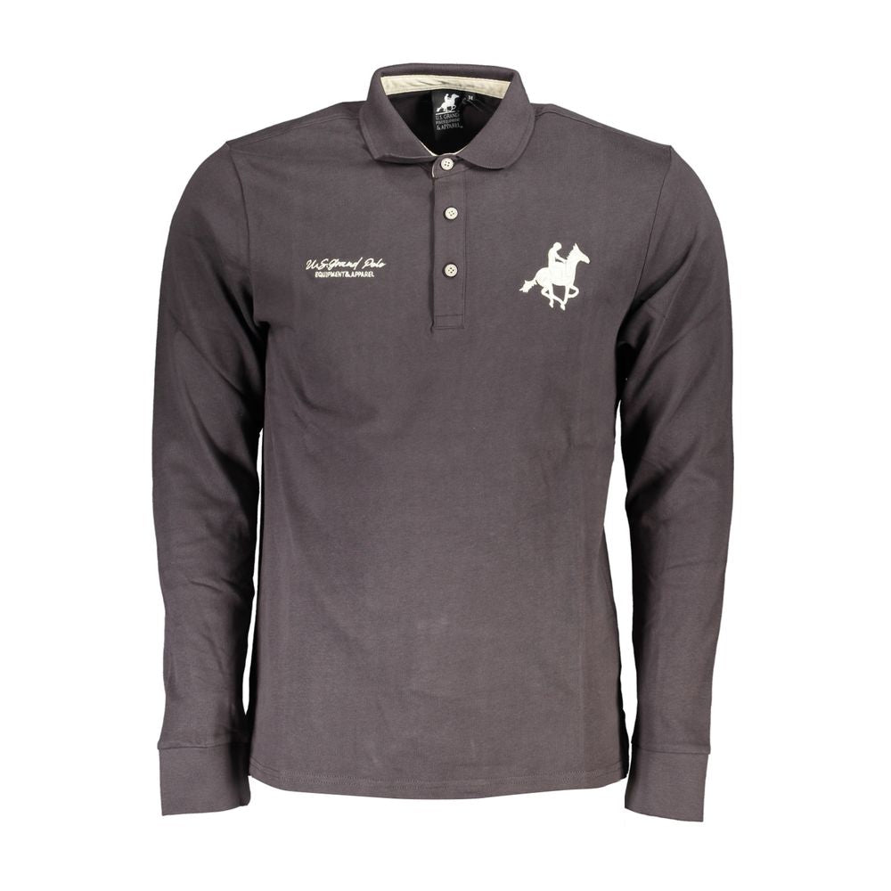 Gray Cotton Polo Shirt