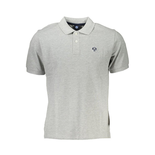 Gray Cotton Polo Shirt
