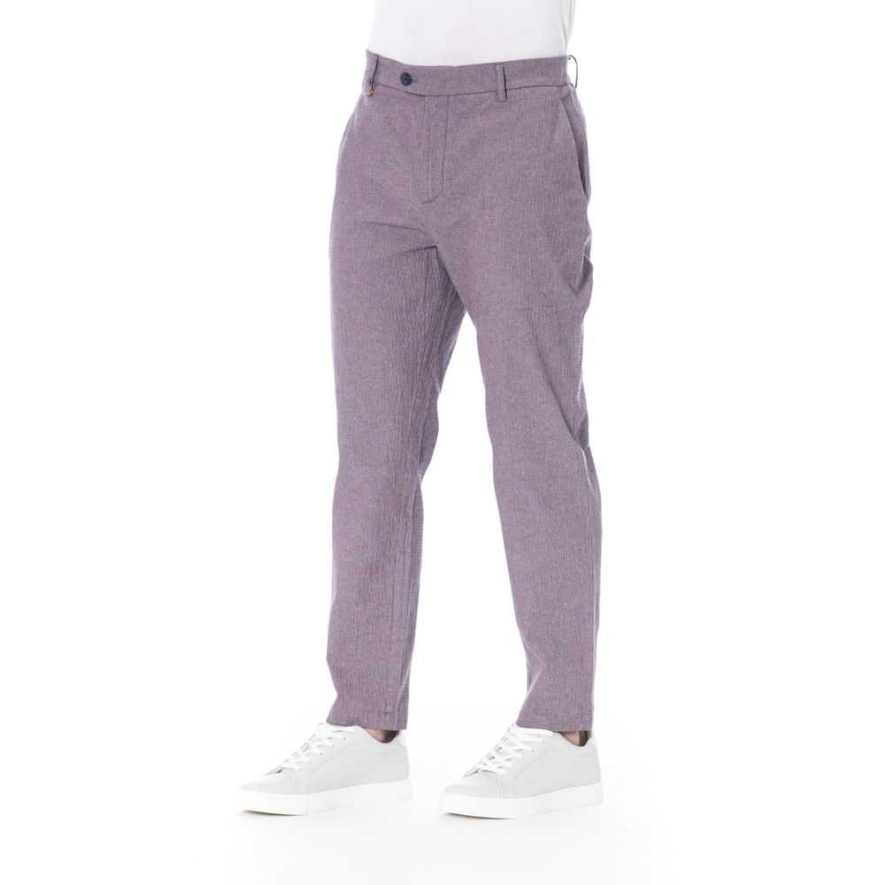 Orange Cotton Men Pant