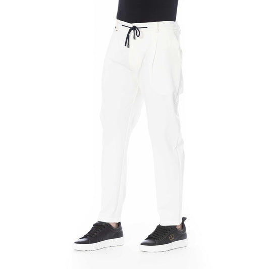 White Cotton Men Pant