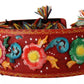 Multicolor Floral Wide Waist Carretto Belt
