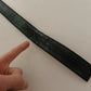 Green Logo Print Cintura Silver Buckle Belt