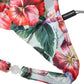 Multicolor Floral Swimwear Top Push Up Bikini