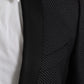 Black Jacquard MARTINI Single Breasted Coat Blazer