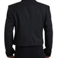 Black Double Breasted Cropped Blazer SICILIA
