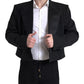 Black Double Breasted Cropped Blazer SICILIA