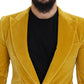 Yellow Velvet Single Breasted Blazer SICILIA