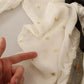 Off White Silk Blend Ascot Collar Blouse Top