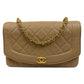 Diana Vintage Medium Beige Classic Quilted Lambskin