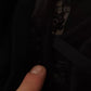 Black V-neck Long Sleeves Mini A-line Dress