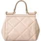 Beige Leather SICILY Hand Shoulder Satchel Bag