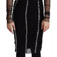 Black Crystal Embellished Bodycon Dress