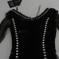 Black Crystal Embellished Bodycon Dress