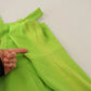 Green Sheath Square Neckline Mid Length Dress
