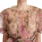 Multicolor Floral Print Long Maxi Gown Dress