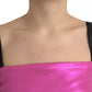 Pink Polyester Sleeveless Bodycon Mini Dress