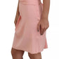 Pink Silk Stretch Strapless Sheath Dress