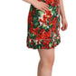 Red Green Portofino-Print Poplin Midi Dress
