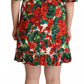 Red Green Portofino-Print Poplin Midi Dress