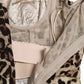 Silk Brown Leopard Print Ruched Midi Dress