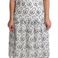 White Cutout Design Polyester A-line Midi Dress