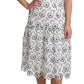 White Cutout Design Polyester A-line Midi Dress