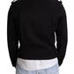 Black Brocade Full Zip Biker Coat Jacket