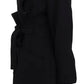 Black Double Breasted Belted Blazer Jacket