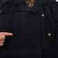 Black Double Breasted Belted Blazer Jacket
