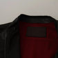 Black Lamb Leather Biker Coat Jacket