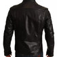 Black Lamb Leather Biker Coat Jacket