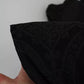 Black Nylon Crown Print Bomber Full Zip Jacket