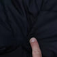 Black Nylon Hooded Parka Coat Winter Jacket