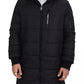 Black Nylon Hooded Parka Coat Winter Jacket