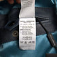 Blue Leather Full Zip Biker Blouson Jacket