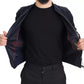 Dark Blue Suede Lambskin Blouson Jacket