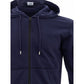 Blue Cotton Casual Men's Sweater