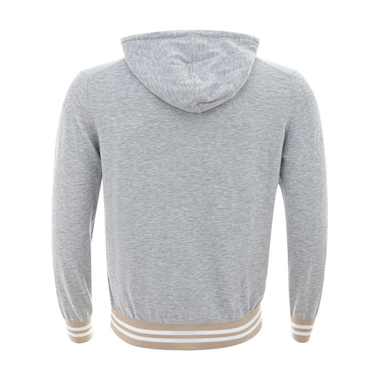 Elegant Gray Cotton Cardigan for Men