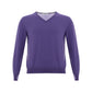 Elegant Purple Wool Sweater for Discerning Men