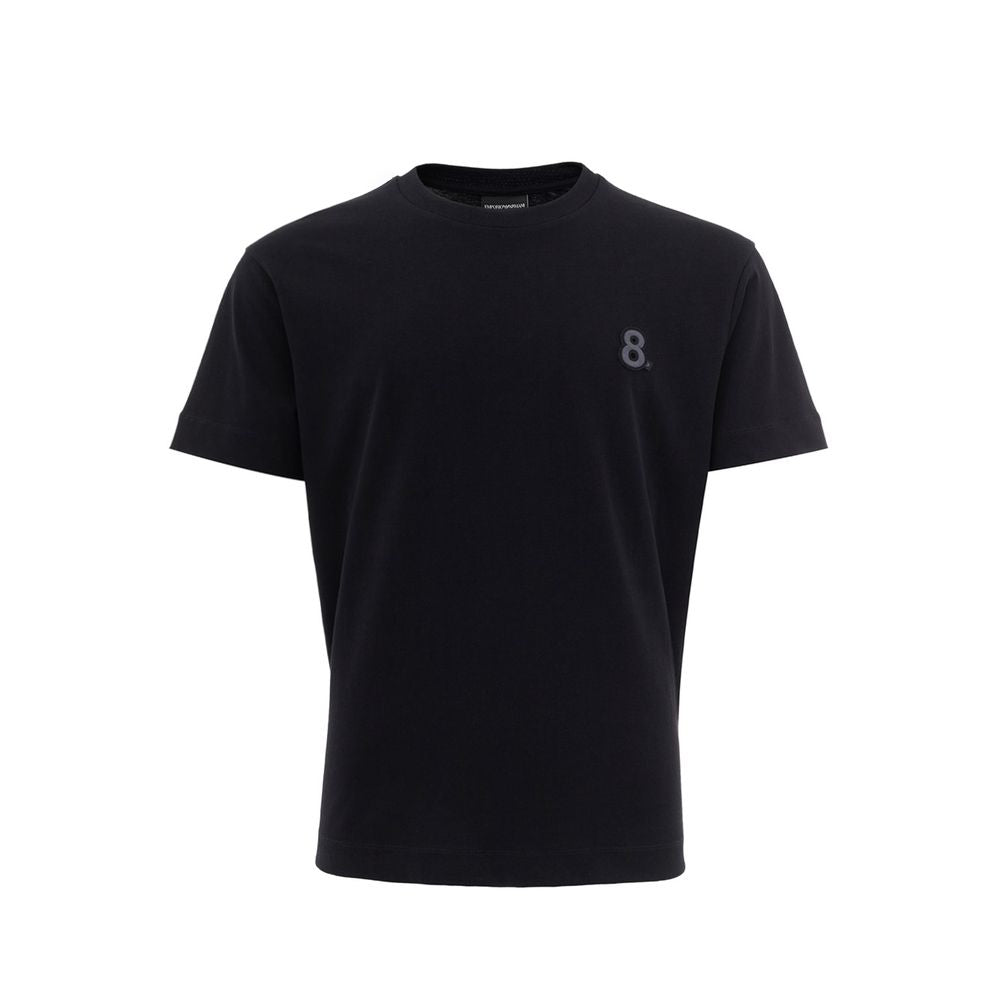 Elegant Black Cotton Tee for Men