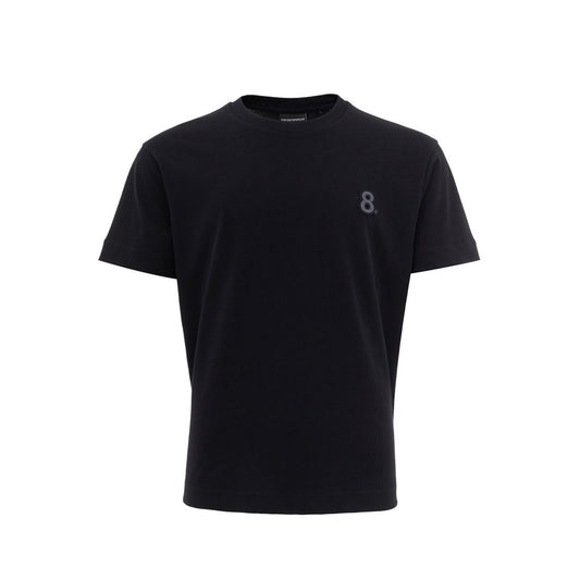 Elegant Black Cotton Tee for Men
