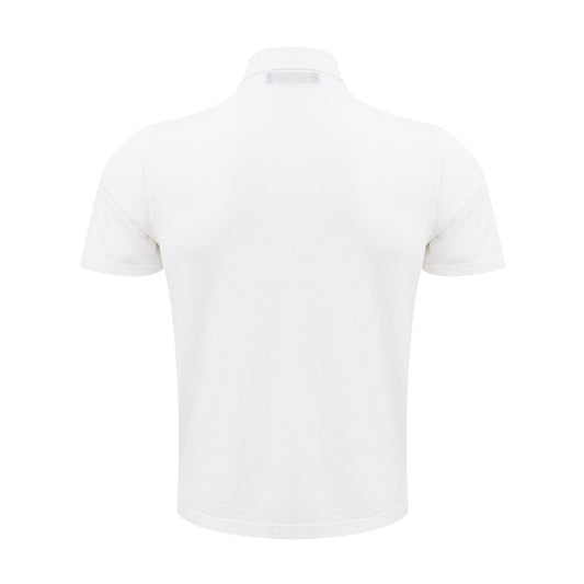 Elegant White Cotton Polo by Lardini